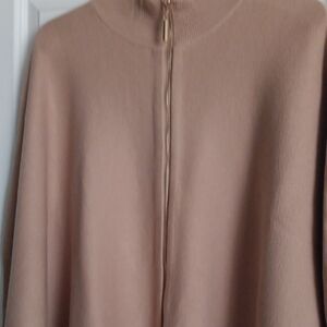 Tan Zip-Up Sweater